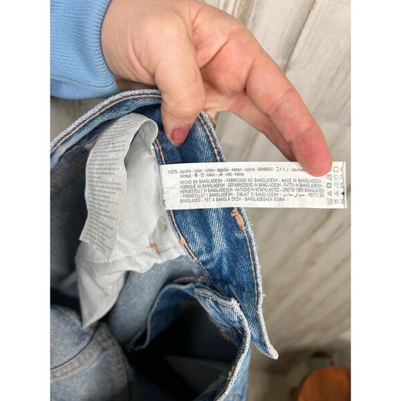 Zara Medium Light Wash Zip Fly Five Pocket Straight Leg Jeans EU 46 USA 14 - Picture 10 of 13